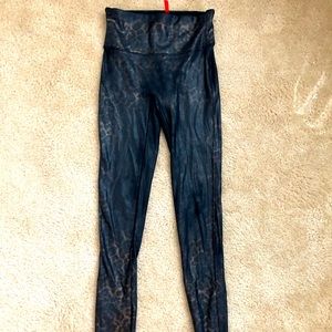 Spanx Faux Leather Leopard Leggings